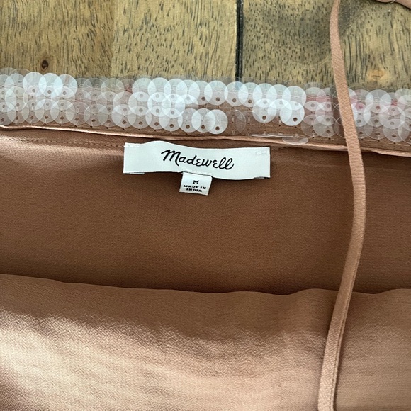 Madewell Sequin Rose Gold Woman’s Top - Picture 5 of 10